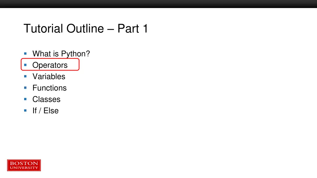 tutorial outline part 1 2