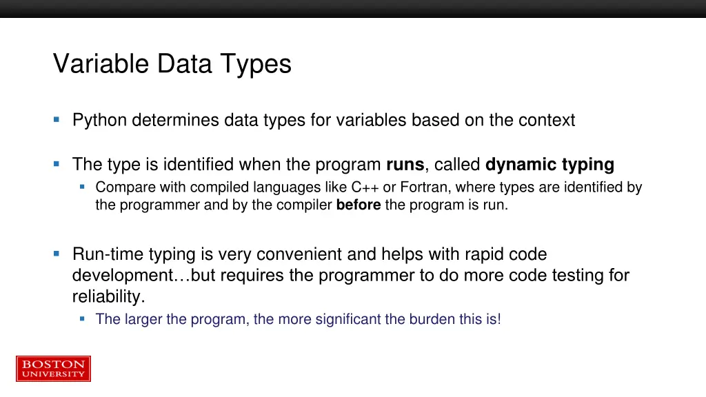 variable data types