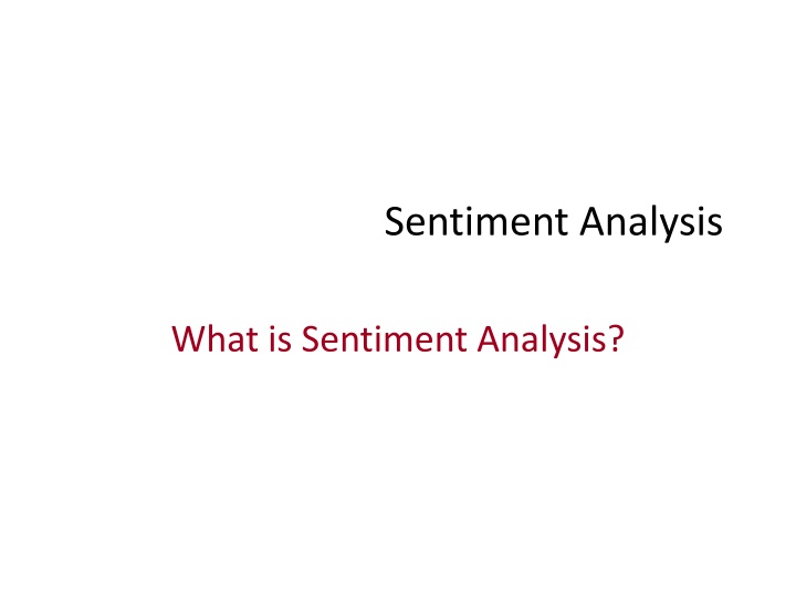 sentiment analysis