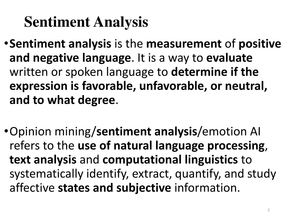 sentiment analysis sentiment analysis