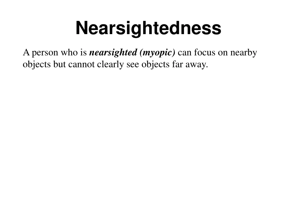 nearsightedness