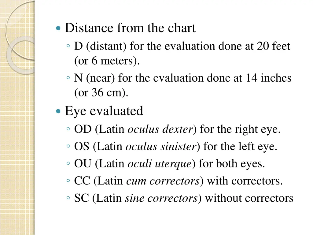 distance from the chart d distant