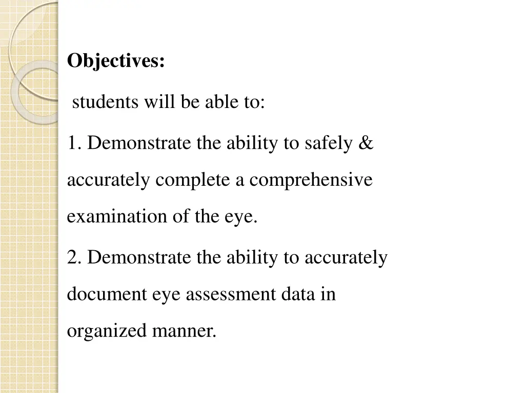 objectives