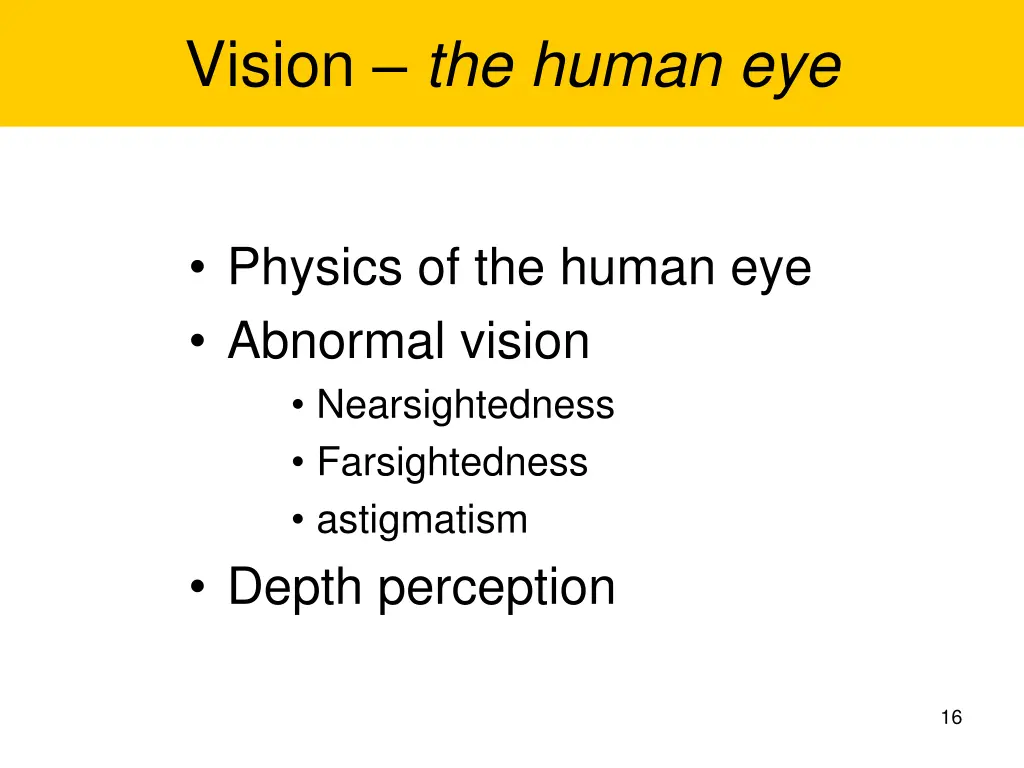 vision the human eye