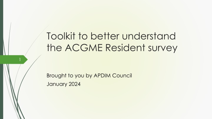 toolkit to better understand the acgme resident