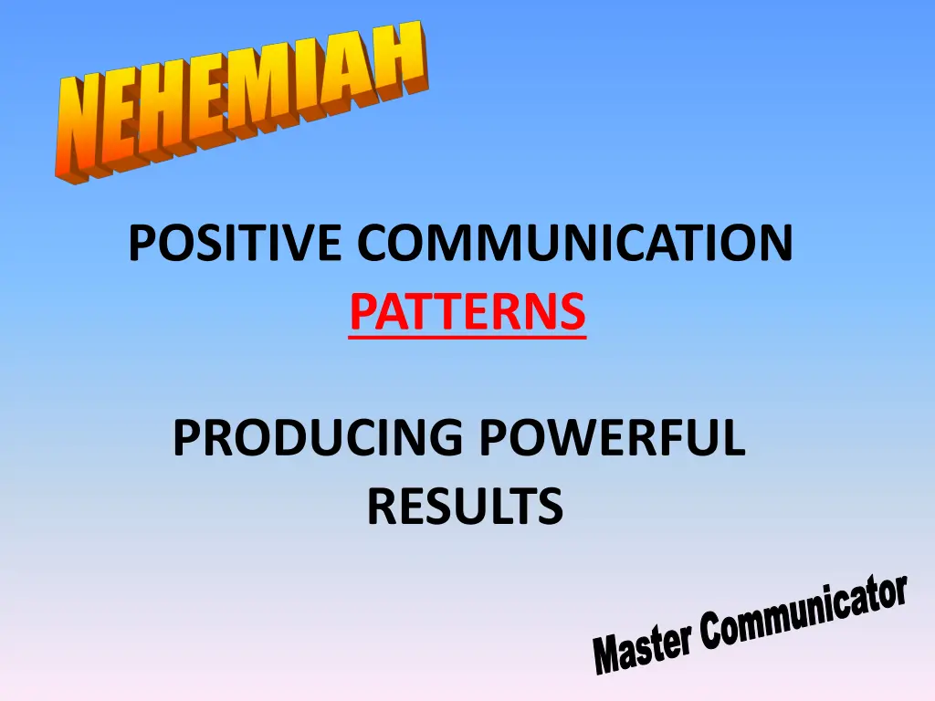 positive communication patterns