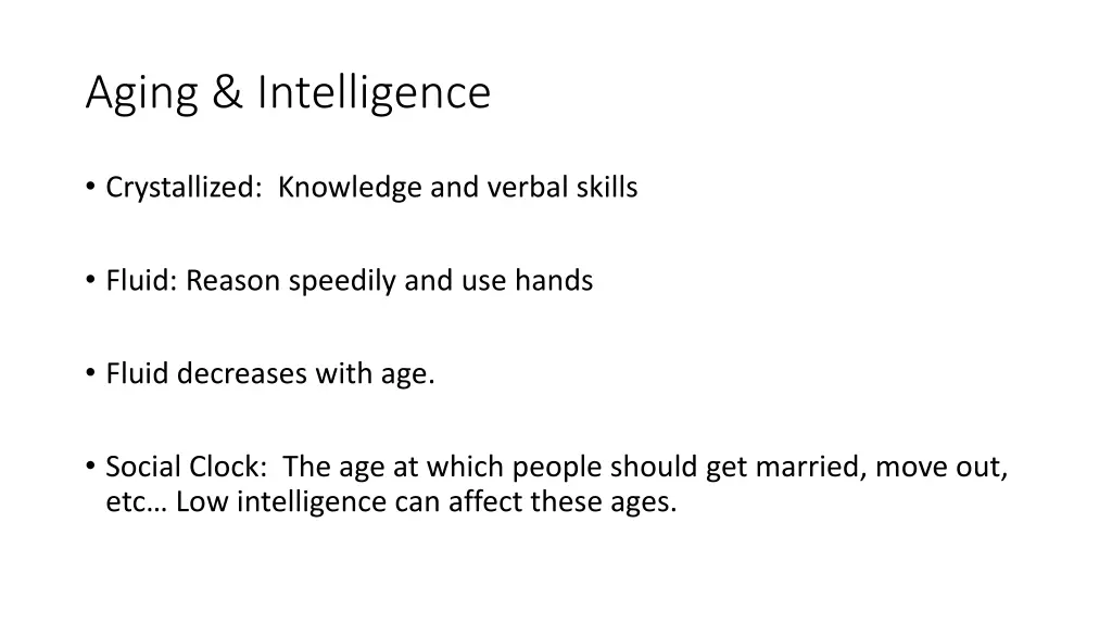 aging intelligence