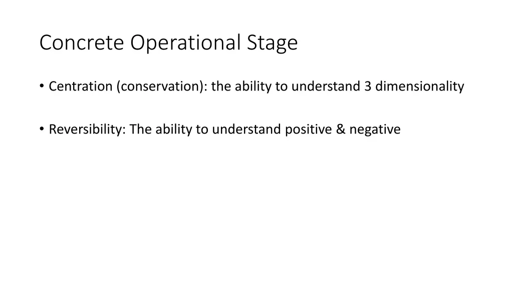 concrete operational stage