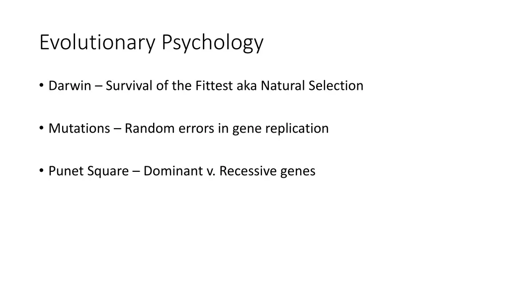 evolutionary psychology