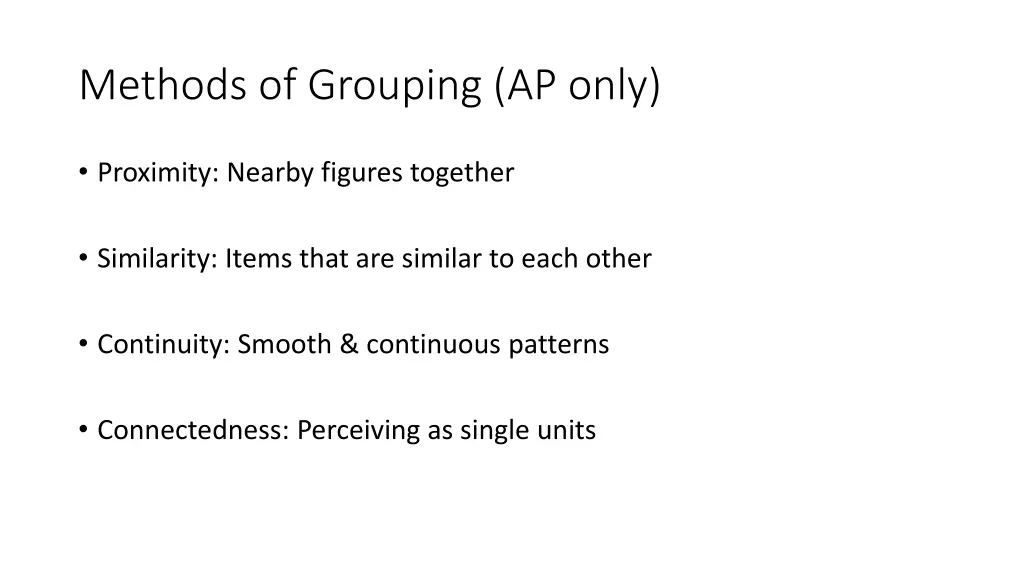 methods of grouping ap only