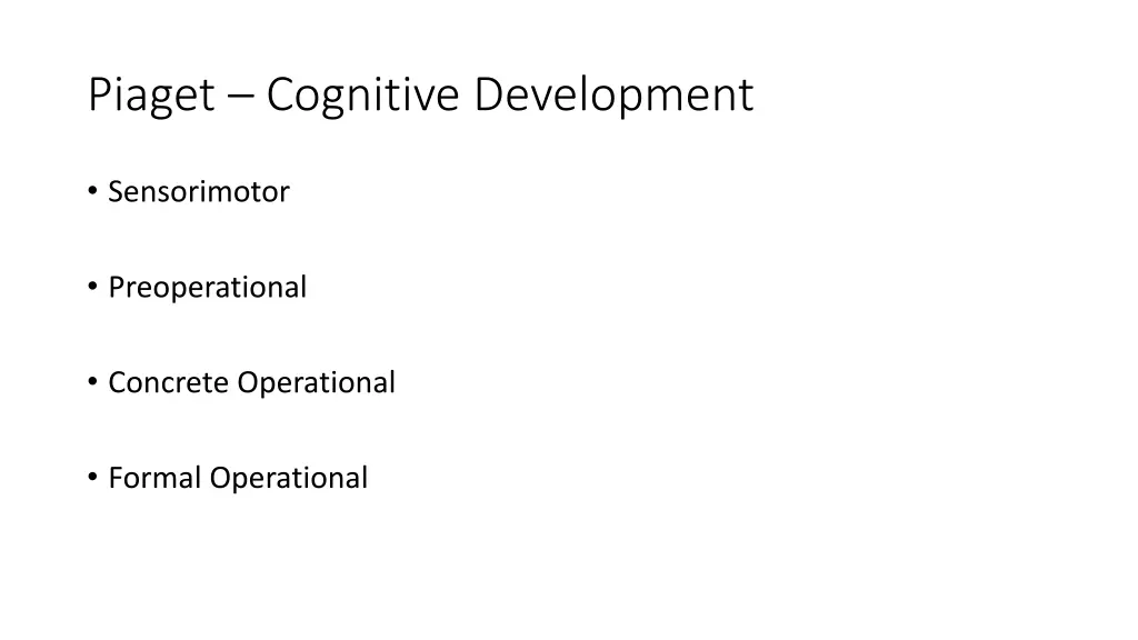 piaget cognitive development