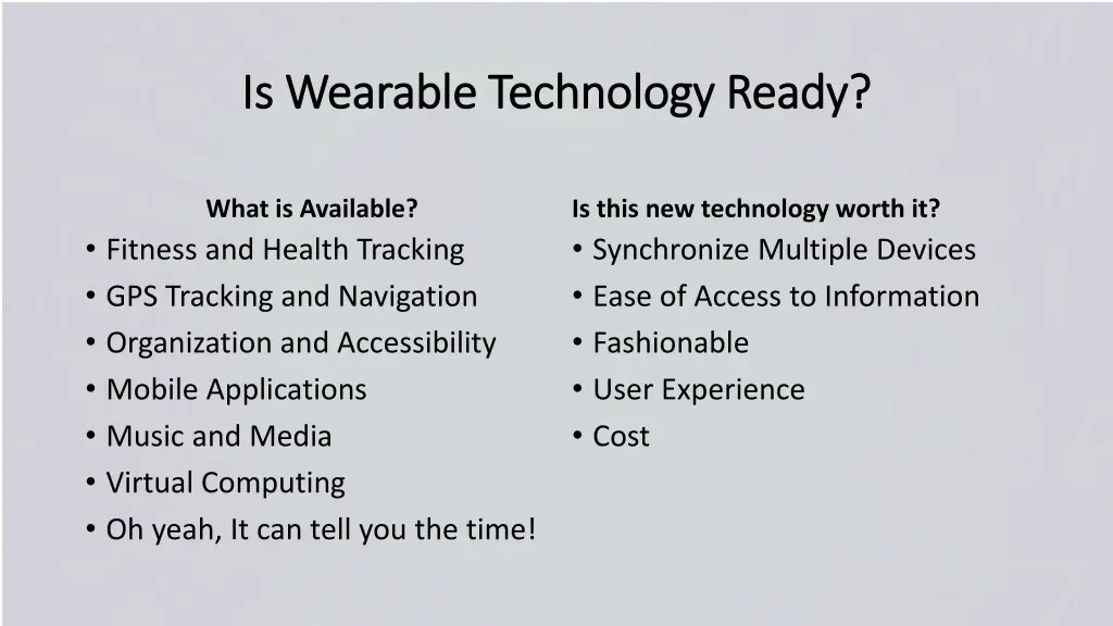 is wearable technology ready is wearable