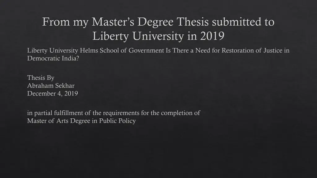 from my master s degree thesis submitted