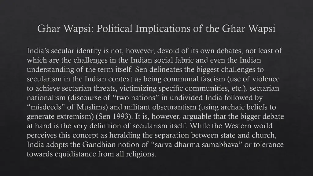 ghar wapsi political implications of the ghar 2