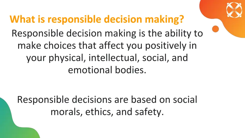 what is responsible decision making responsible