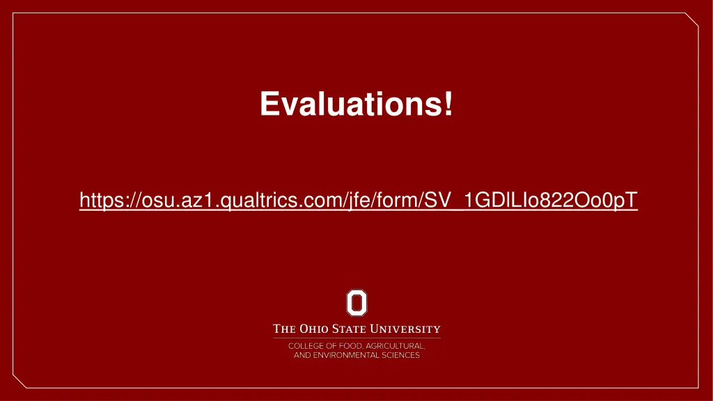 evaluations