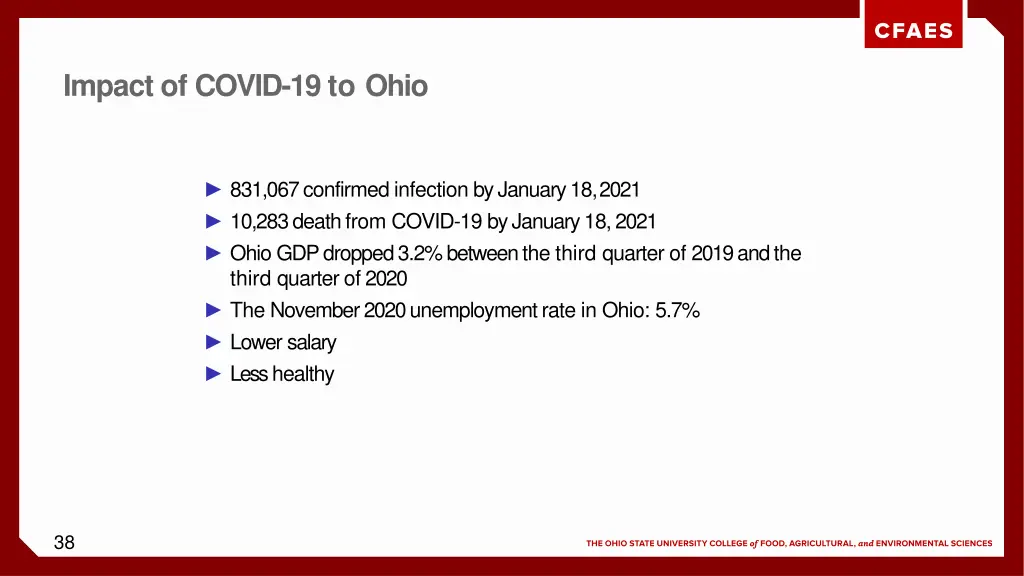 impact of covid 19 to ohio