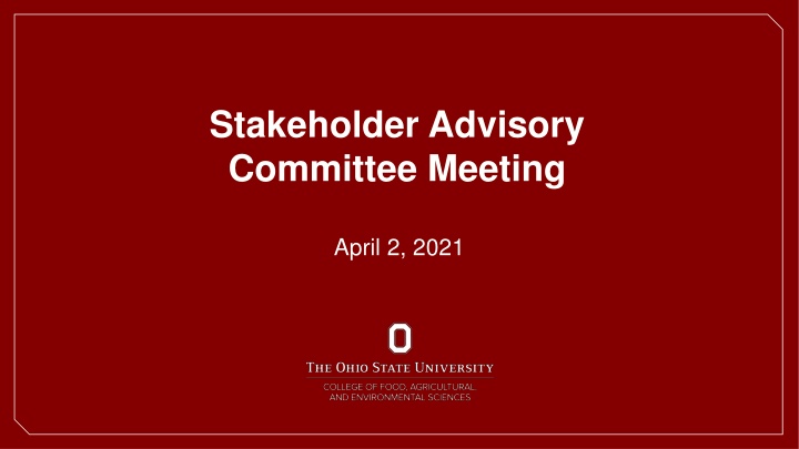 stakeholder advisory committee meeting