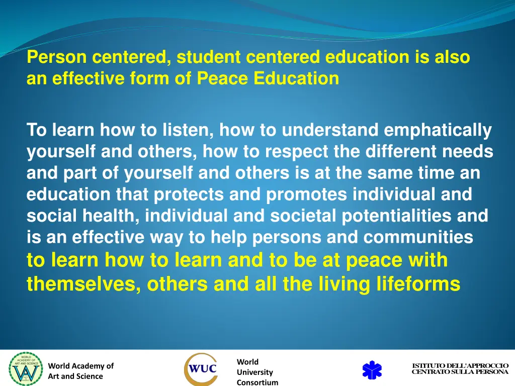 person centered student centered education