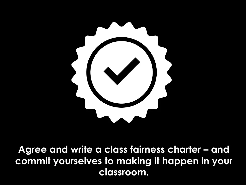 agree and write a class fairness charter