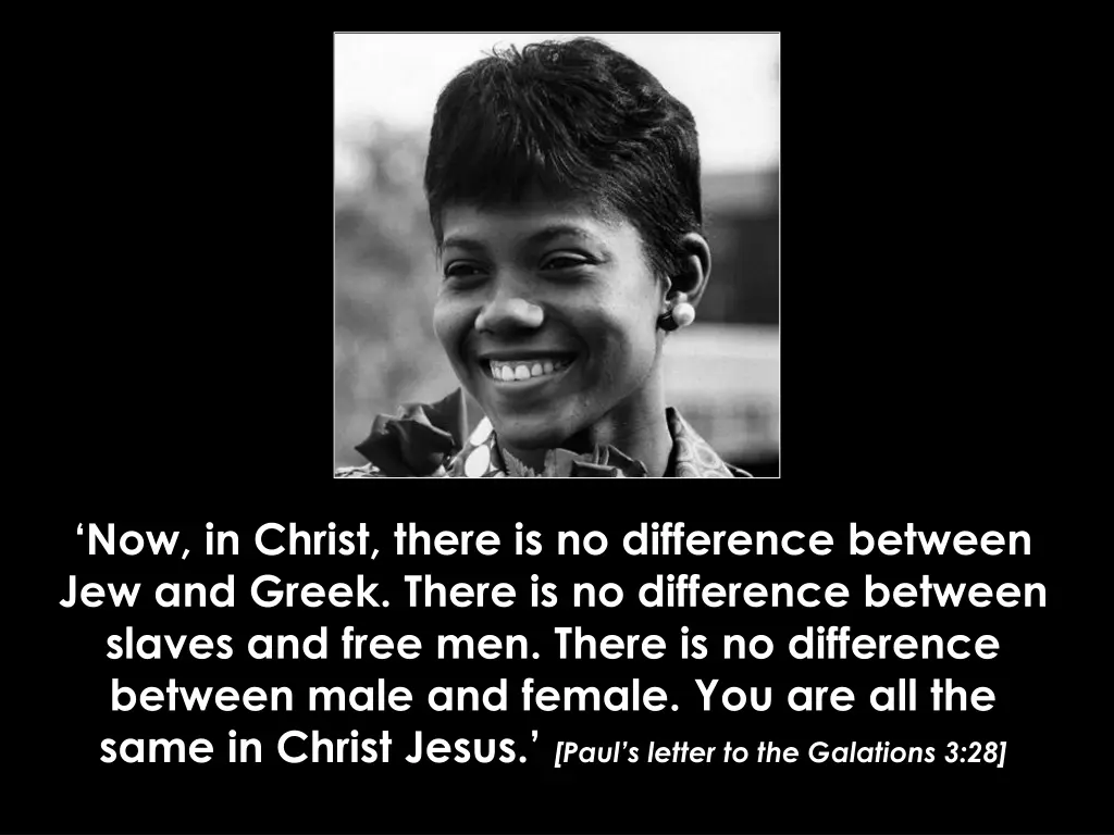 now in christ there is no difference between