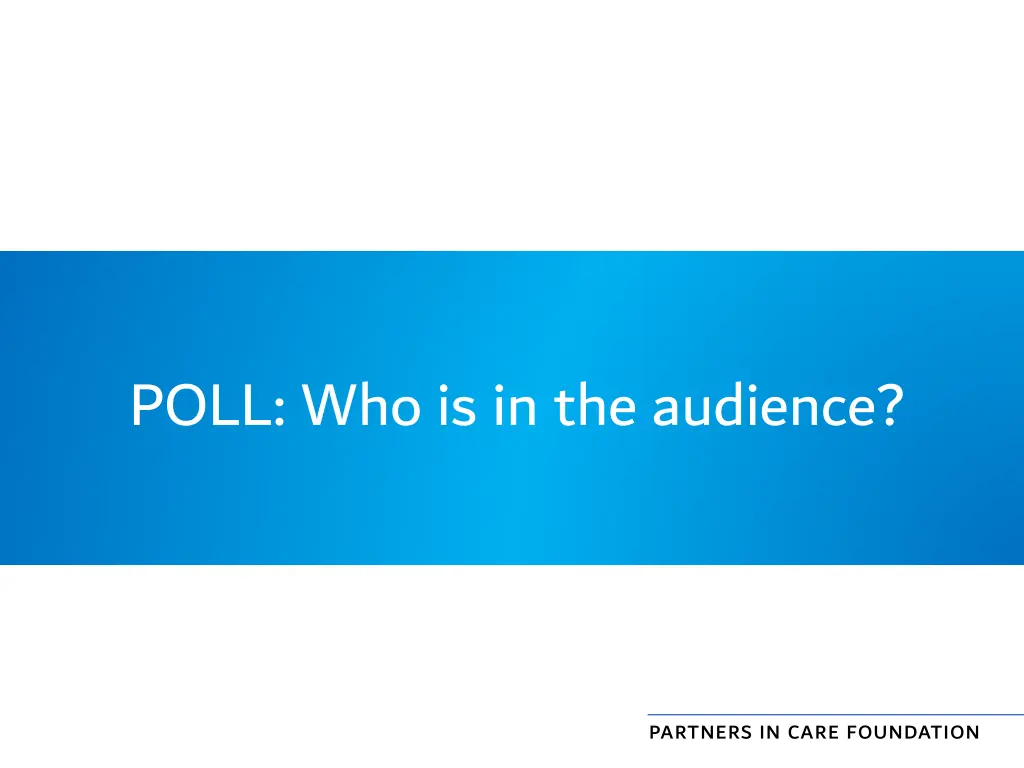 poll who is in the audience