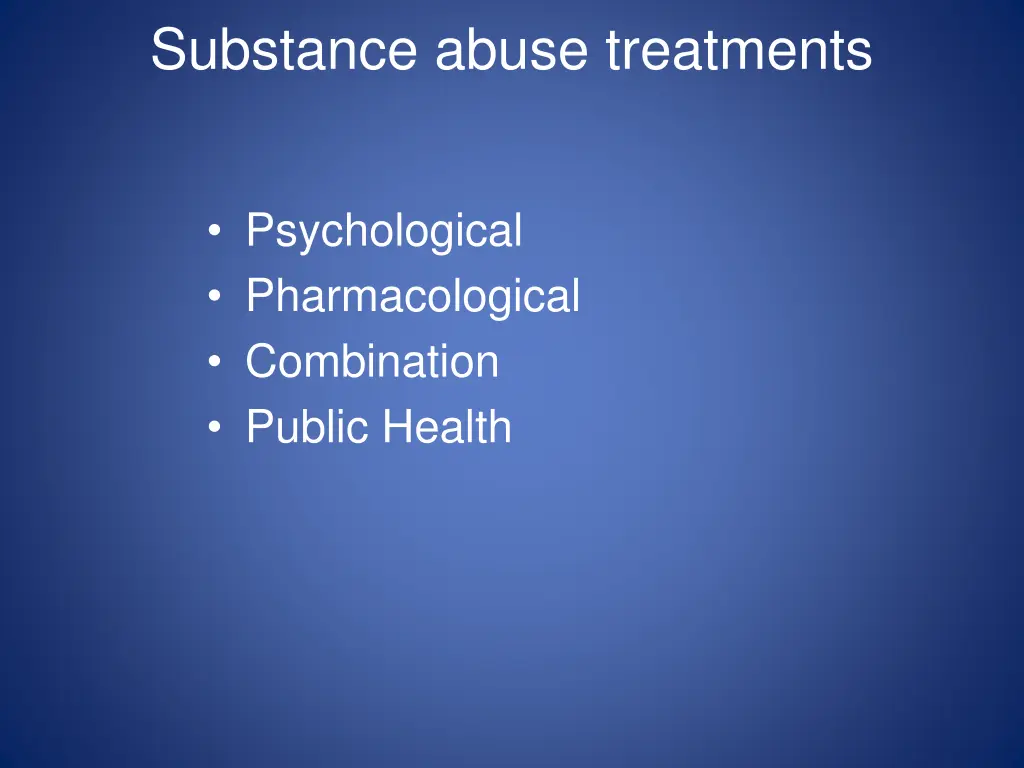 substance abuse treatments