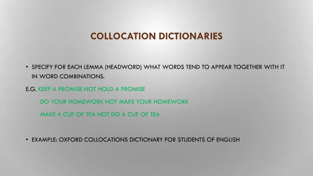 collocation dictionaries