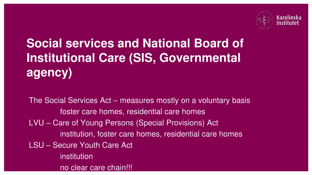 social services and national board