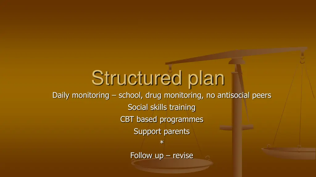 structured plan daily monitoring school drug