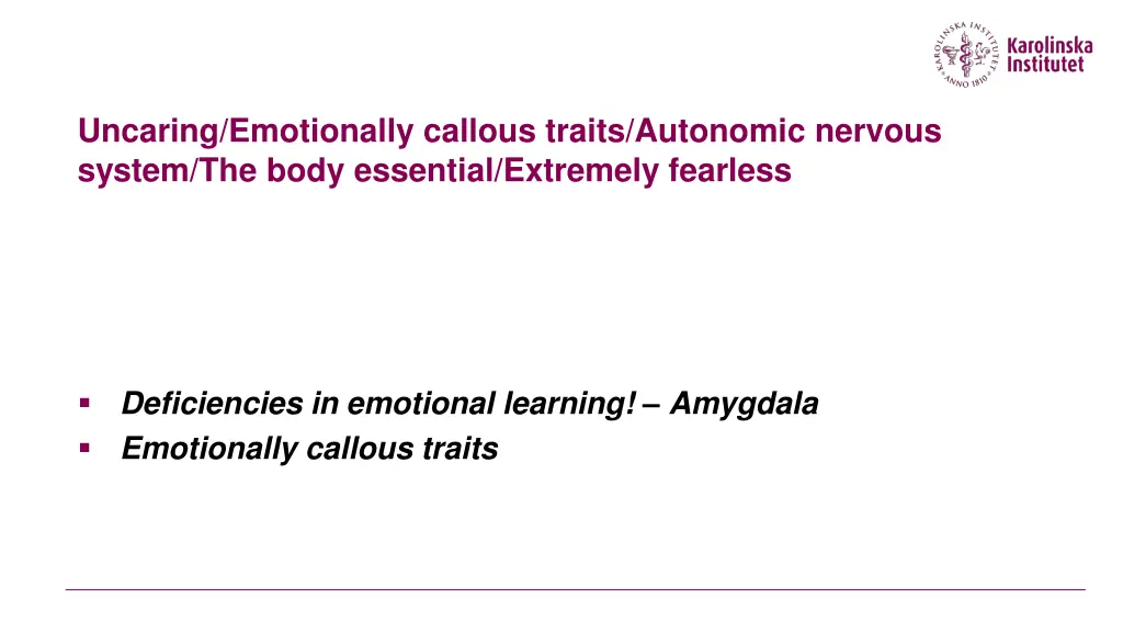 uncaring emotionally callous traits autonomic