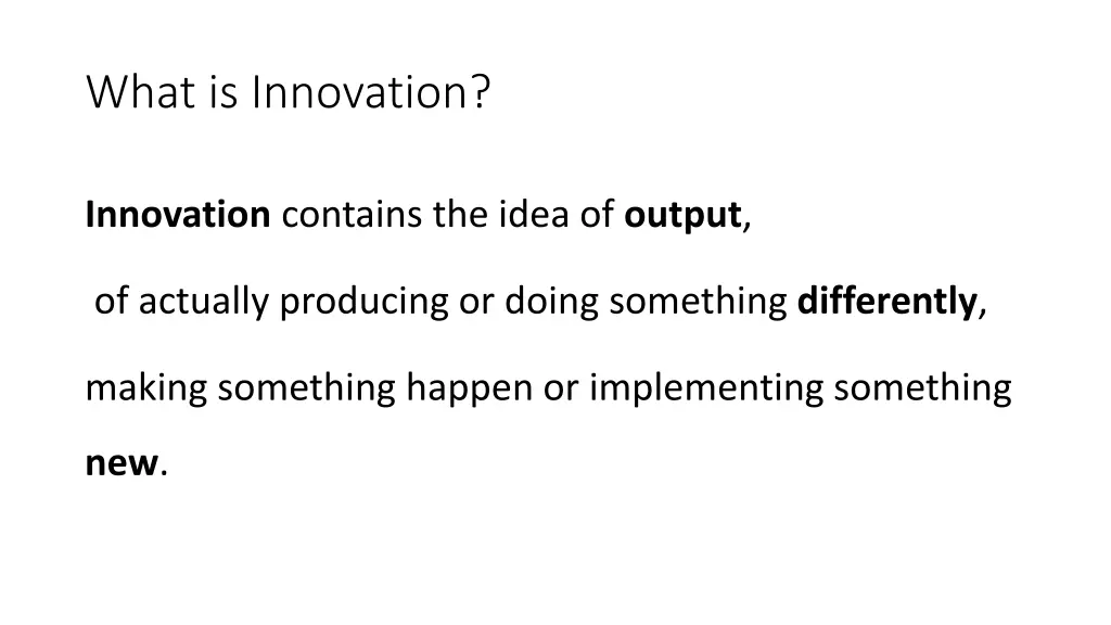 what is innovation