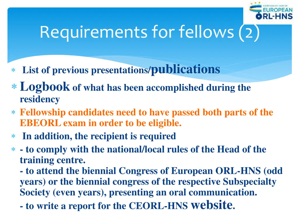 requirements for fellows 2