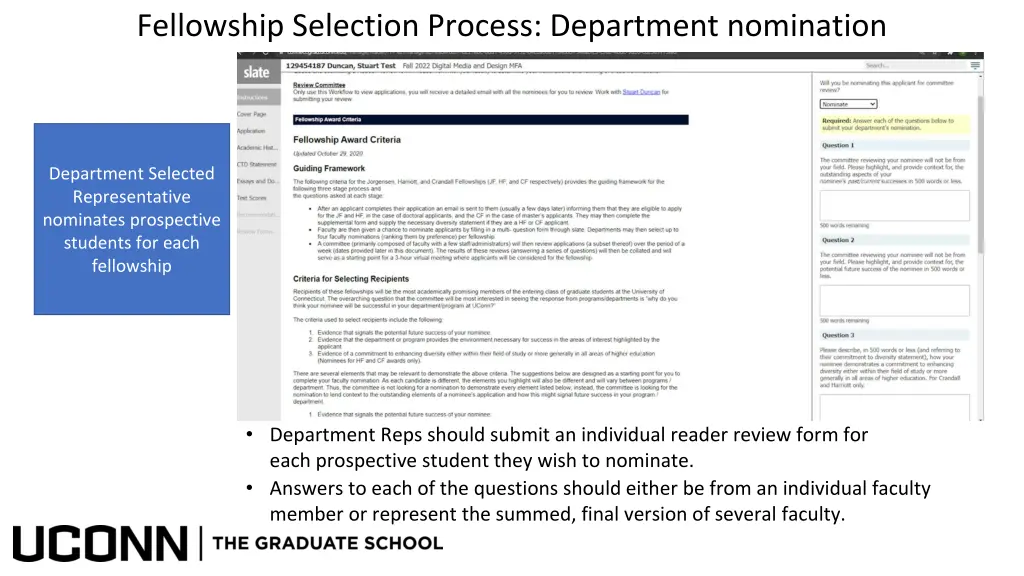 fellowship selection process department nomination 2