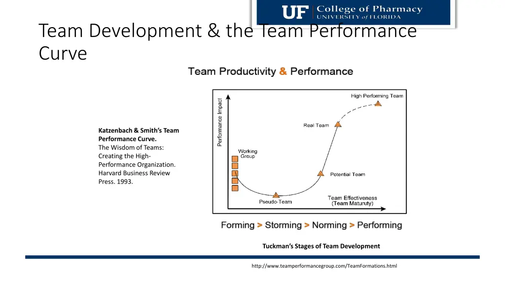 team development the team performance curve