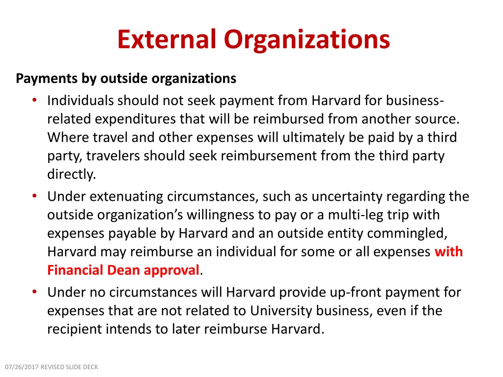 external organizations