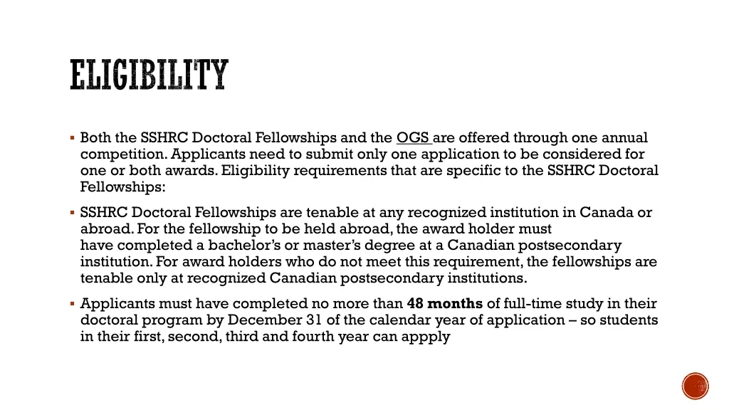 eligibility