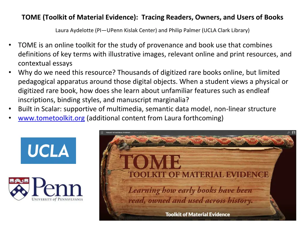 tome toolkit of material evidence tracing readers