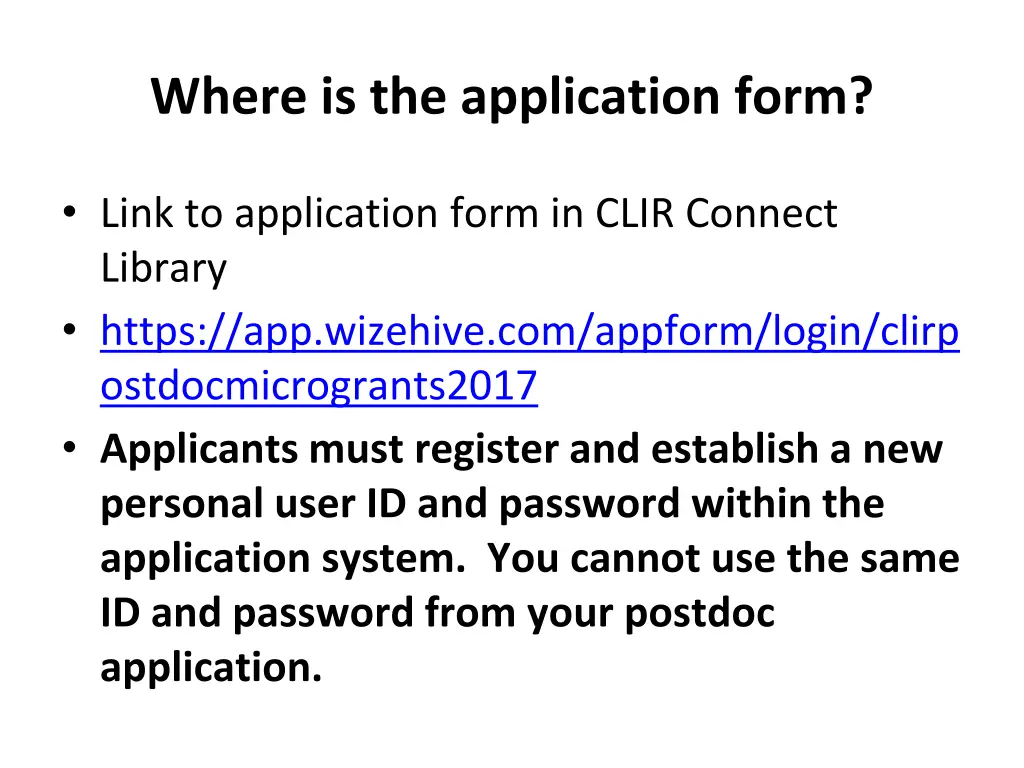 where is the application form