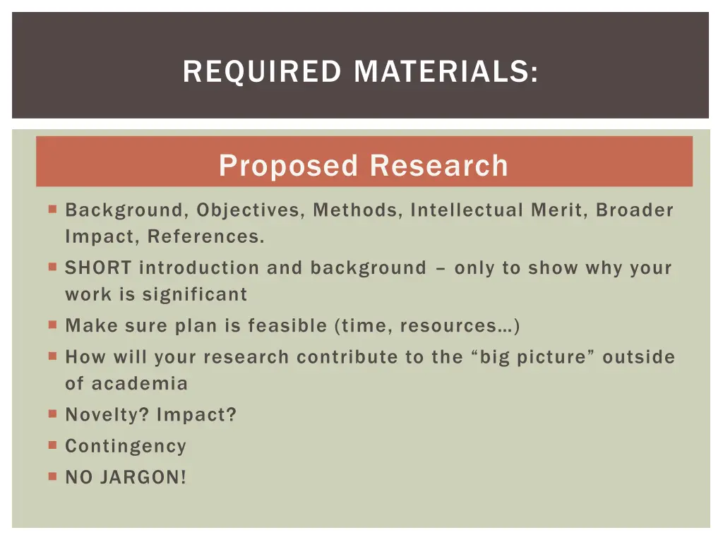 required materials 2