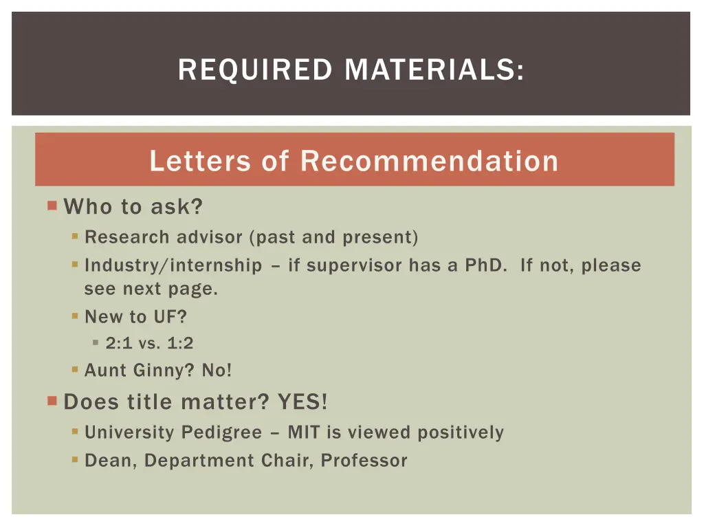 required materials 3