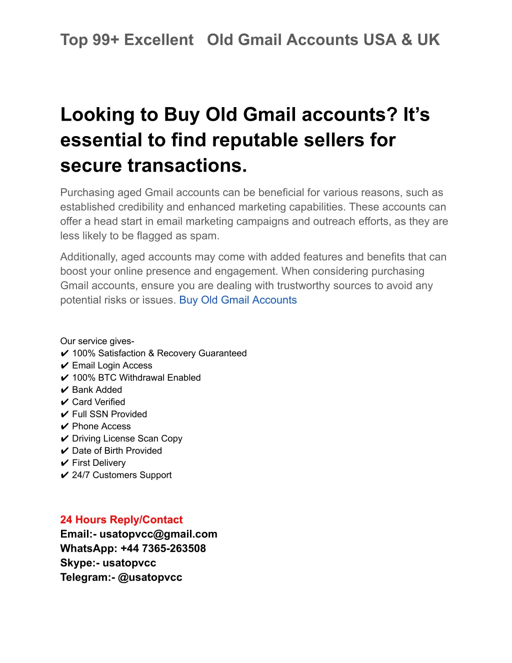 top 99 excellent old gmail accounts usa uk 1