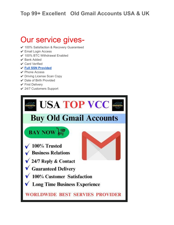 top 99 excellent old gmail accounts usa uk