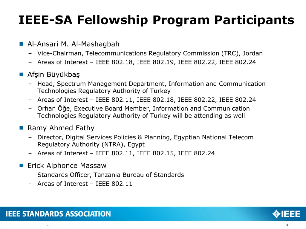 ieee sa fellowship program participants