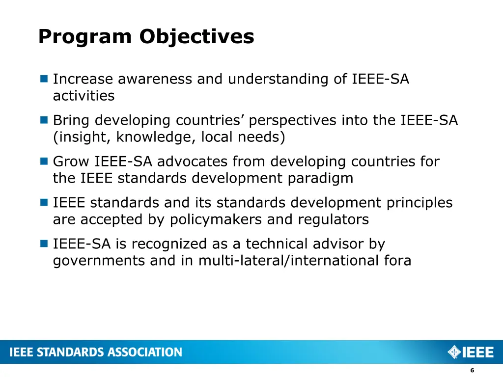 program objectives