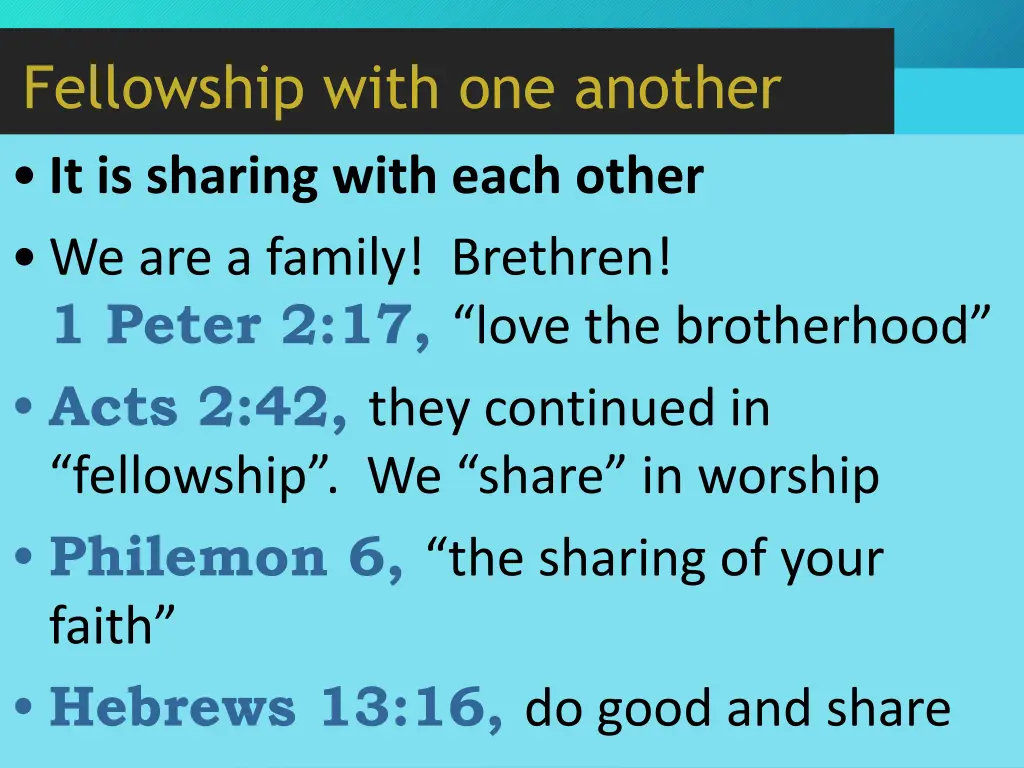 fellowship with one another 2