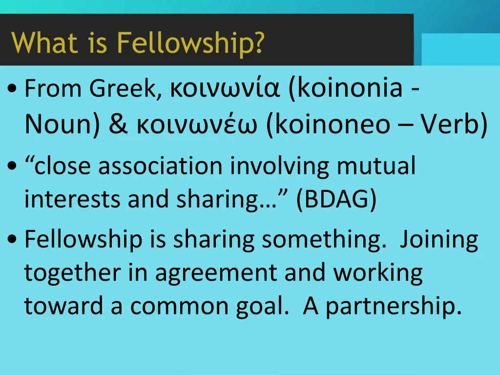 what is fellowship