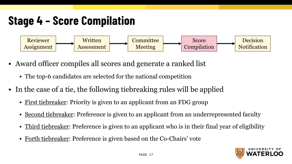 stage 4 score compilation