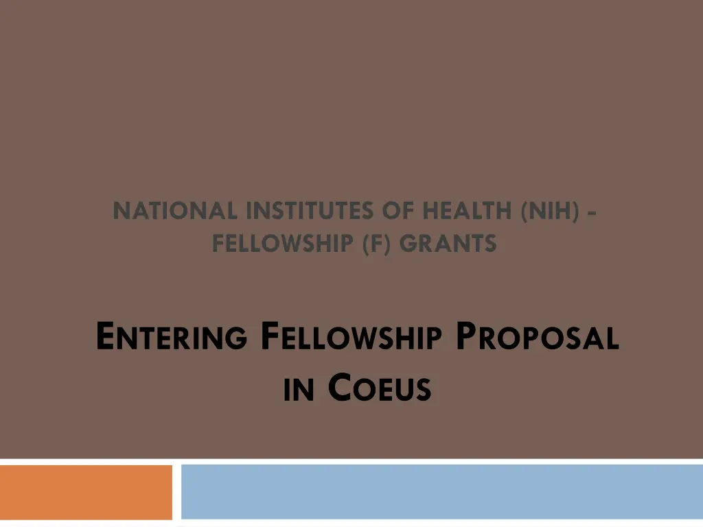 national institutes of health nih fellowship