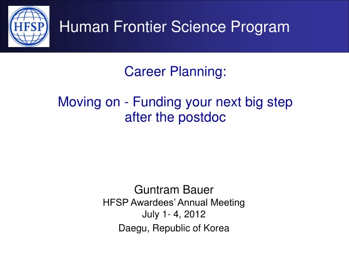 human frontier science program